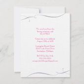 Mariage d'éloppement Faire-part - rose (Dos)