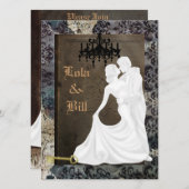 Mariage d'époque INVITATION antique (Devant / Derrière)