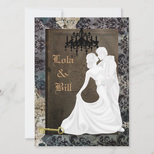 Mariage d'époque INVITATION antique (Devant)