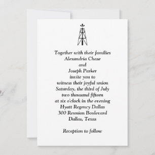 Mariage Derrick-Huile  Invitation