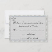 Mariage des cloches d'argent RSVP (Dos)