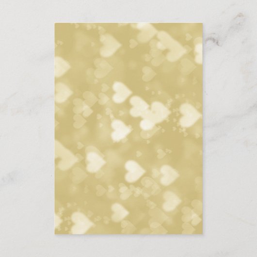 Mariage des Coeurs d'or modernes RSVP (Dos)