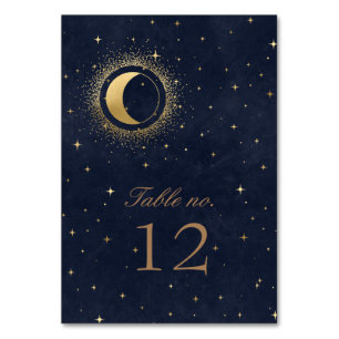 Mariage des étoiles d'or céleste Numéro de table