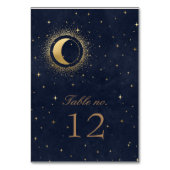 Mariage des étoiles d'or céleste Numéro de table (Dos)