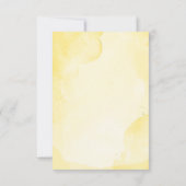 Mariage des fleurs bleu et jaune Dusty RSVP (Dos)