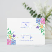 Mariage des fleurs d'aquarelle RSVP (Debout devant)