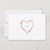 Mariage des fleurs d'aquarelle RSVP (Dos)