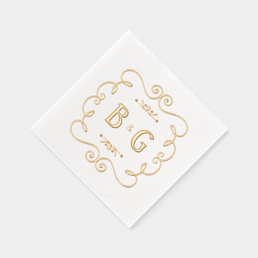 mariage des initiales dorées (Droite)