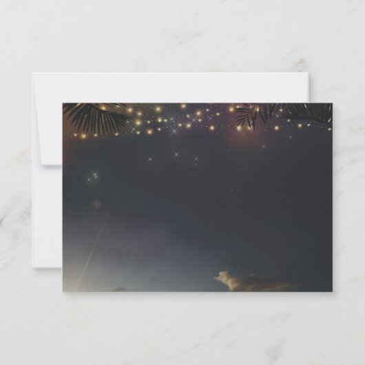 Mariage des lumières de plage RSVP (Dos)