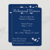 Mariage des oiseaux côtiers | Invitation du dîner (Devant / Derrière)