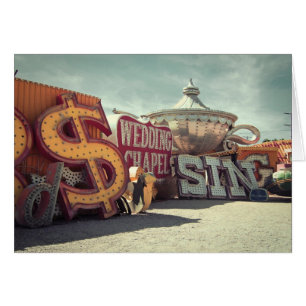 Mariage des panneaux rétro de Las Vegas