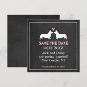 Mariage des Pembroke Welsh Corgis Save the Date (Devant / Derrière)