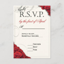 Mariage des roses rouges RSVP