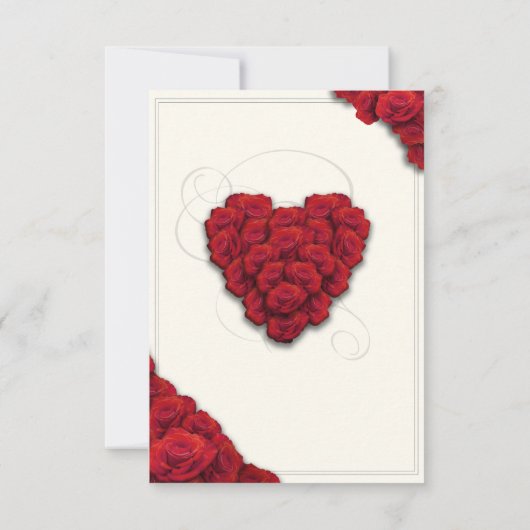 Mariage des roses rouges RSVP (Dos)