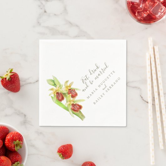 Mariage des serviettes en papier pour orchidées (En situation)