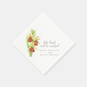 Mariage des serviettes en papier pour orchidées