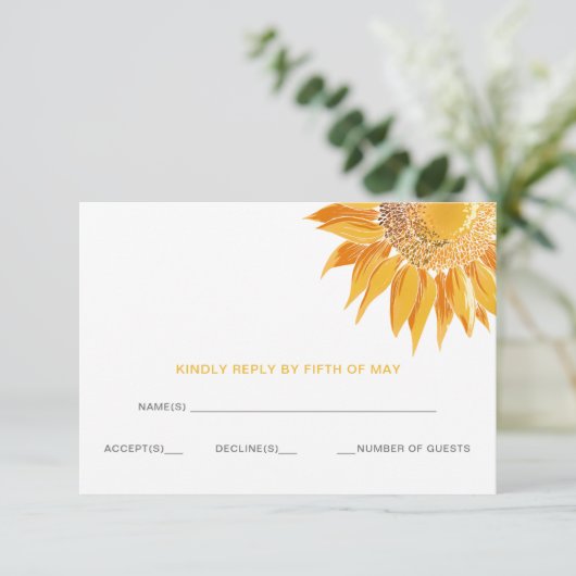 Mariage des tournesols modernes rsvp (Debout devant)