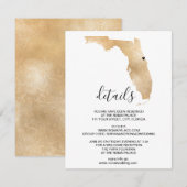 Mariage Destination Floride Carte Coeur amovible (Devant / Derrière)