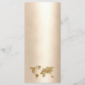 Mariage Destination Gold Parties scintillant Carte (Dos)