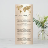 Mariage Destination Gold Parties scintillant Carte (Debout devant)