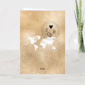Mariage Destination Mexique Passport Gold Carte du (Dos)
