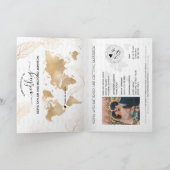 Mariage Destination Mexique Passport Gold Carte du (Intérieur)