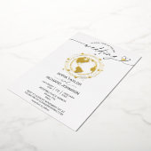 Mariage Destination Monde Carte Typographie Or (Rotation)