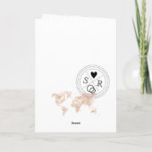 Mariage Destination Passeport Carte du monde Deux  (Dos)