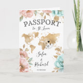Mariage Destination Passeport Carte du monde Saint (Devant)