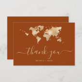 Mariage Destination Passeport Hawaii Carte Merci (Devant / Derrière)