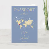 Mariage Destination Passport Carte du monde Bébé B (Devant)