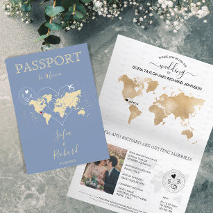 Mariage Destination Passport Carte du monde Bébé B