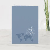 Mariage Destination Passport Carte du monde Floral (Dos)