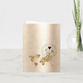 Mariage Destination Passport Carte du monde France (Dos)