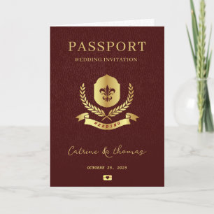 Mariage Destination Passport Carte du monde Invita