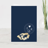 Mariage Destination Passport Carte du monde Mexiqu (Dos)