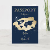 Mariage Destination Passport Carte du monde Mexiqu (Devant)