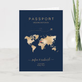 Mariage Destination Passport Carte du monde Modern (Devant)