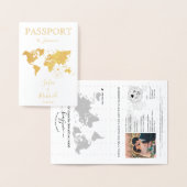 Mariage Destination Passport Carte du monde NOUVEL (Affichage)