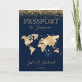 Mariage Destination Passport Carte du monde tropic (Devant)