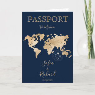 Mariage Destination Passport Carte du monde Tropic