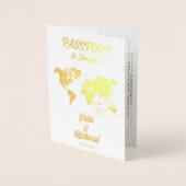 Mariage Destination Passport Carte du monde Tropic (Devant)