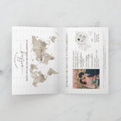 Mariage Destination Passport Carte du monde Voyage (Intérieur)