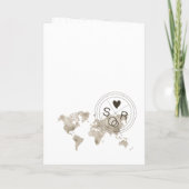 Mariage Destination Passport Carte du monde Voyage (Dos)