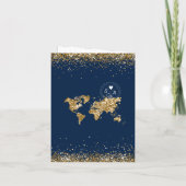 Mariage Destination Passport Gold Carte du monde B (Dos)