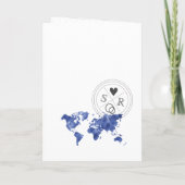 Mariage Destination Passport Gold Carte du monde B (Dos)