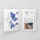 Mariage Destination Passport Gold Carte du monde B (Intérieur)