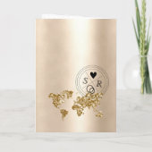 Mariage Destination Passport Gold Carte du monde G (Dos)