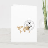 Mariage Destination Passport Gold Carte du monde I (Dos)