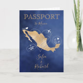 Mariage Destination Passport Gold Carte du monde M (Devant)